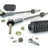 A set of steering and suspension parts for the car.