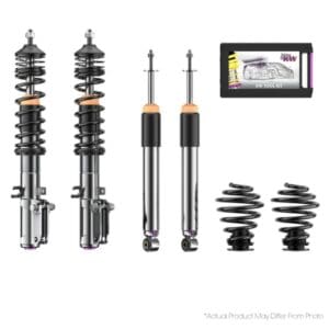 Car suspension kit with springs and tools.
